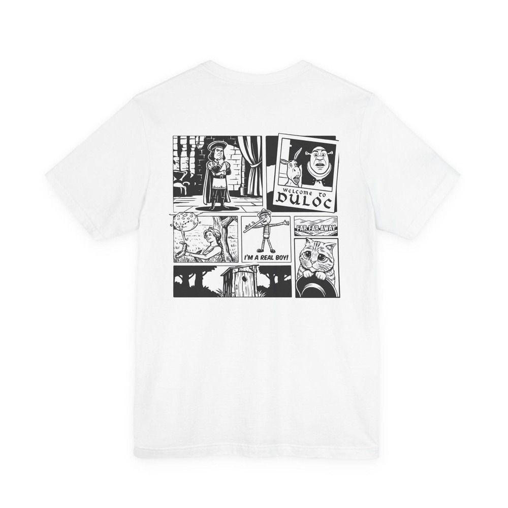 Shrek Universal Theme Park Shirt, Retro Character Grid Tee